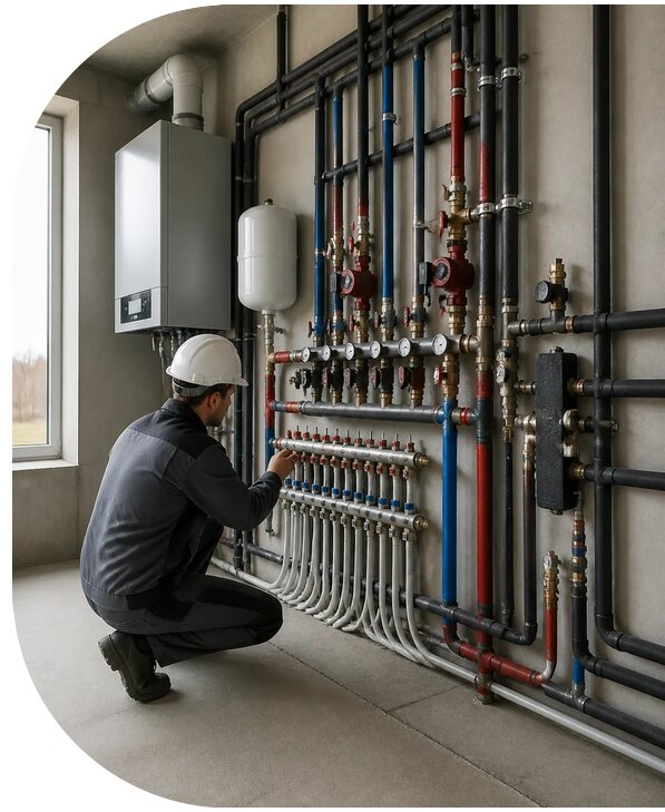 Монтаж системы отопления здания в Нефтеюганске от 152520 р. | АПаруса-Нфт
