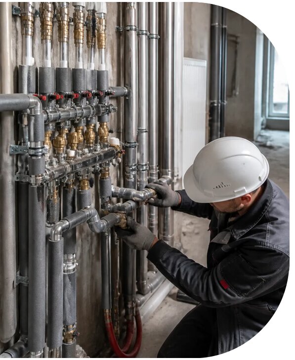 Монтаж отопления многоквартирного дома под ключ в Нефтеюганске