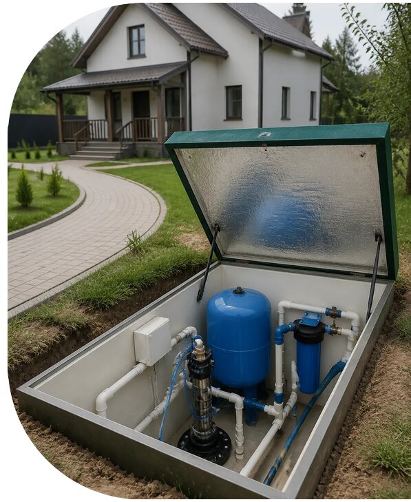 Автономное водоснабжение дома в Нефтеюганске от 152520 р. | АПаруса-Нфт