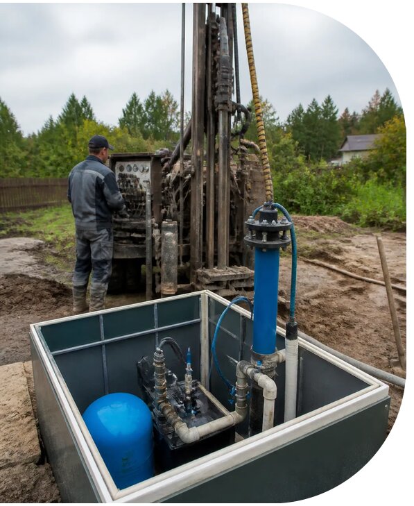 Обустройство артезианской скважины под ключ в Нефтеюганске