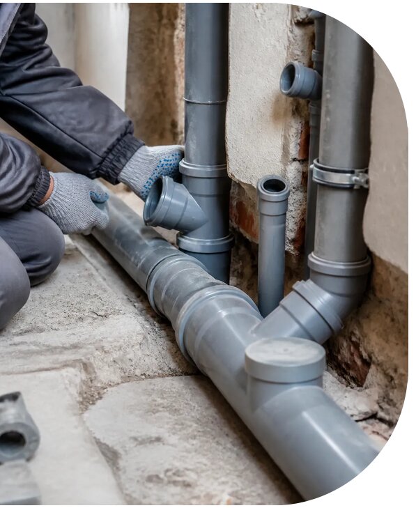 Монтаж внутренней канализации домов и объектов в Нефтеюганске
